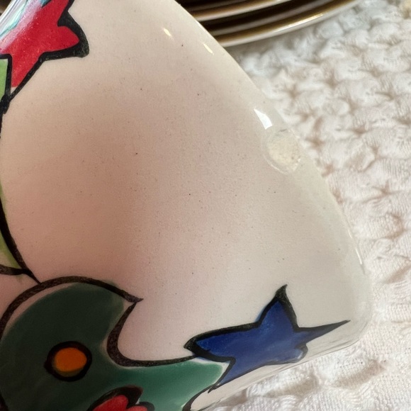 Living Art Carnival Christmas Tree Set of 3 Ceramic Dessert Plates & Mugs NEW - Picture 10 of 11